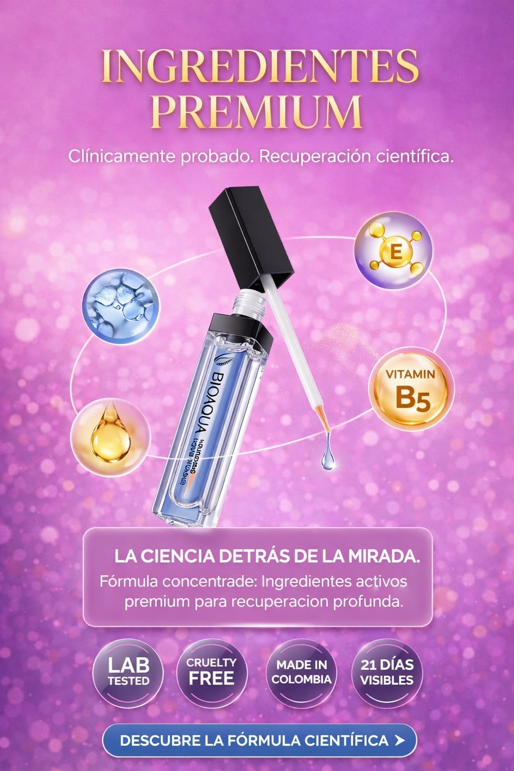 Tratamiento Alargador de Pestañas Bioaqua PAGA 1 LLEVA 2